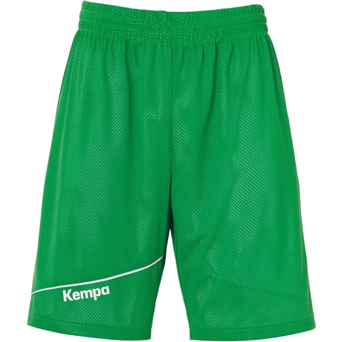 Kempa Reversible Short Kinderen - Wit / Groen | Maat: 152