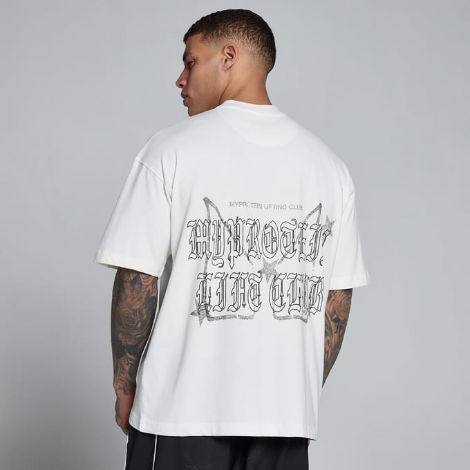 MP Men's Lift Graphic Washed Oversized Cotton T-Shirt - Vintage Wit - S
