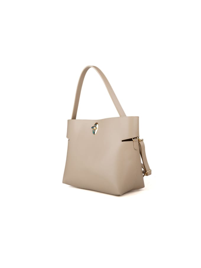 Giulia Monti Schoudertas Grijs Beige