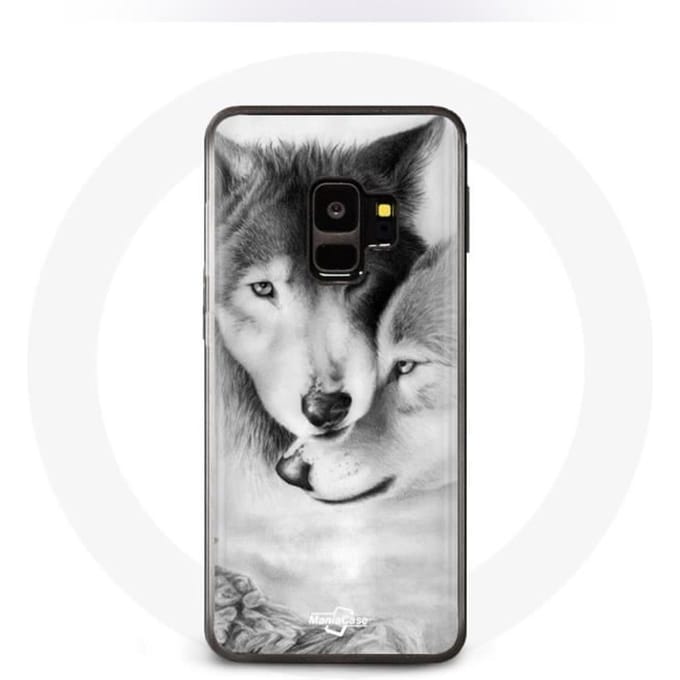 Samsung Galaxy S9 Hoesje Wolf Duo Dieren