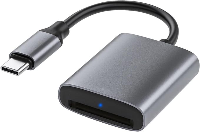 Geheugenkaartlezer - SD Kaartlezer - Data Overzetten - UHS-II Ondersteuning - Compact Design - Zilver