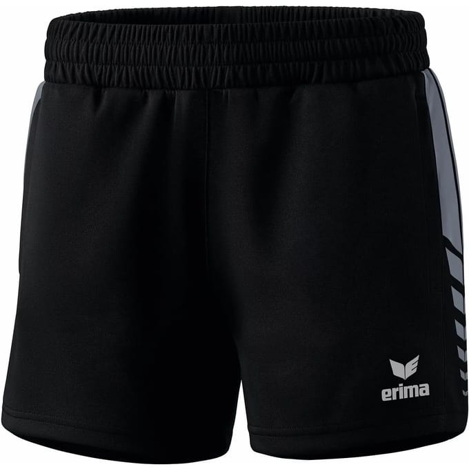Erima Six Wings Worker Short Dames - Slate Grey / Zwart | Maat: 42