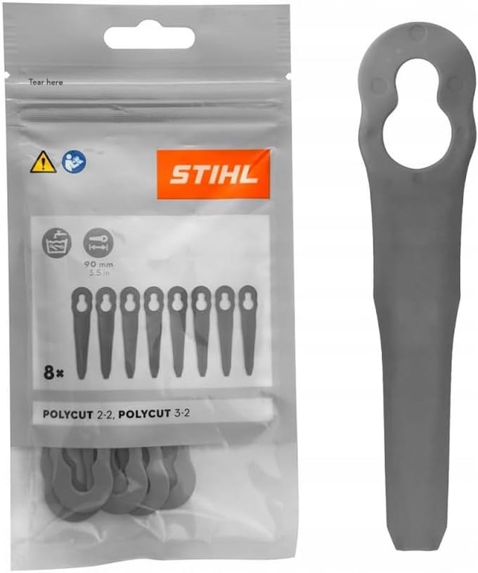 STIHL - PolyCut 8 stuks - Voor PolyCut 2-2 en 3-2 Maaiers - Kunststof Maaimessen - 4008 007 1000 / 40080071000