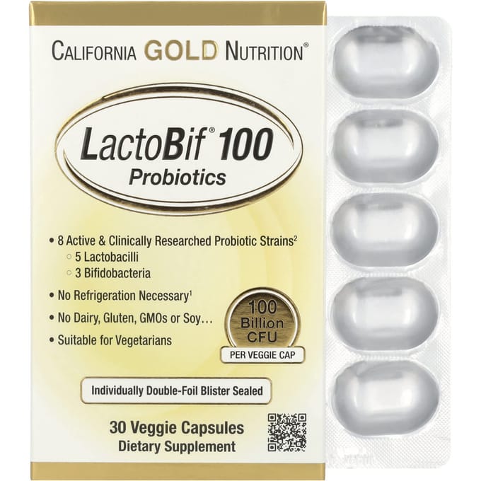 Lactobif® 100 Probioticum, 100 miljard CFU, 30 vegetarische capsules