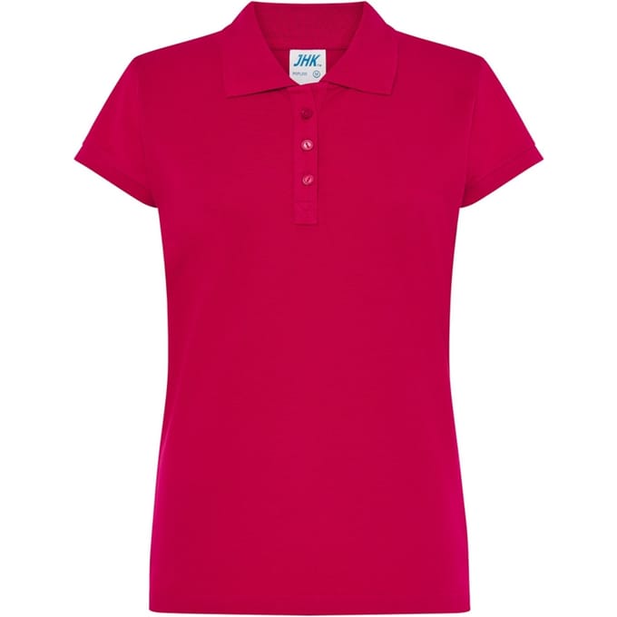 JHK Dames/Dames Regular Poloshirt (Framboos)