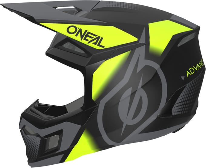 O'NEAL 3SRS Vision Zwart Fluo Geel Crosshelm - Helm