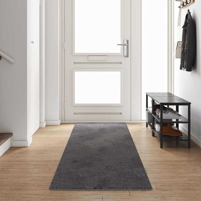 vidaXL Tapijt Loper Grijs 80 x 400 cm 100% Polypropylene Tuft