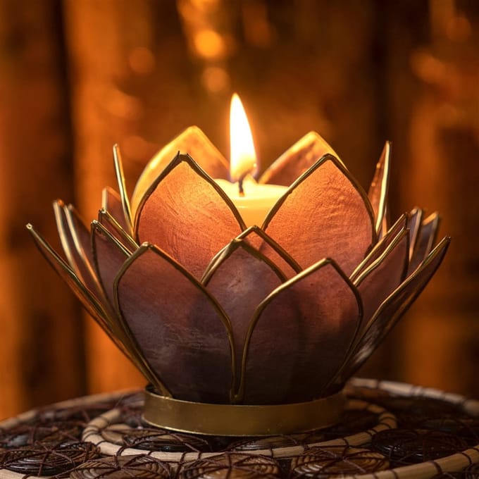 Lotus sfeerlicht Capiz schelp paars