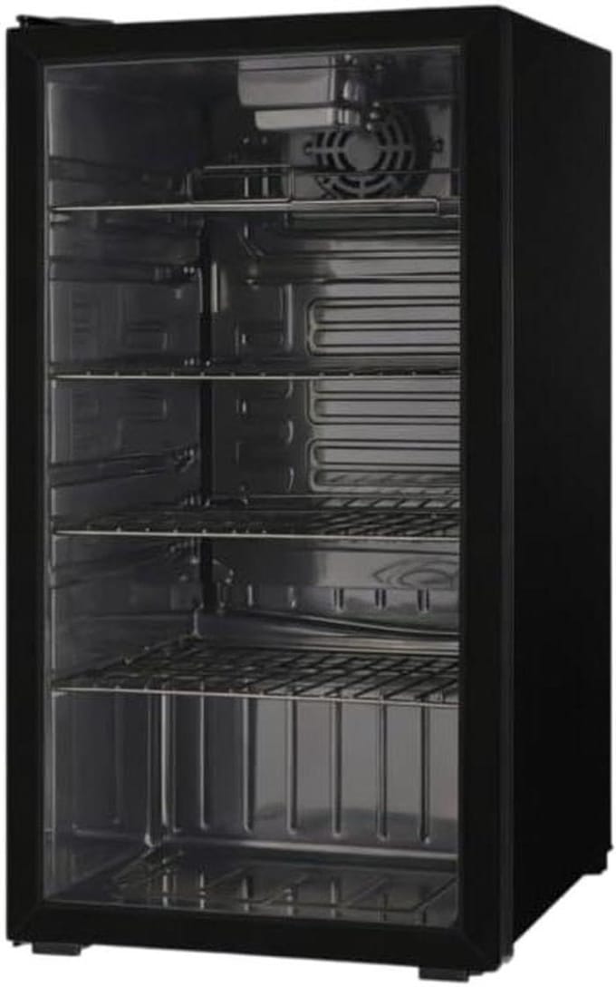 Mini Drankkast - Compacte Koelkast - Dranken Koelen - Geventileerde Koeling - 92 Liter - Zwart