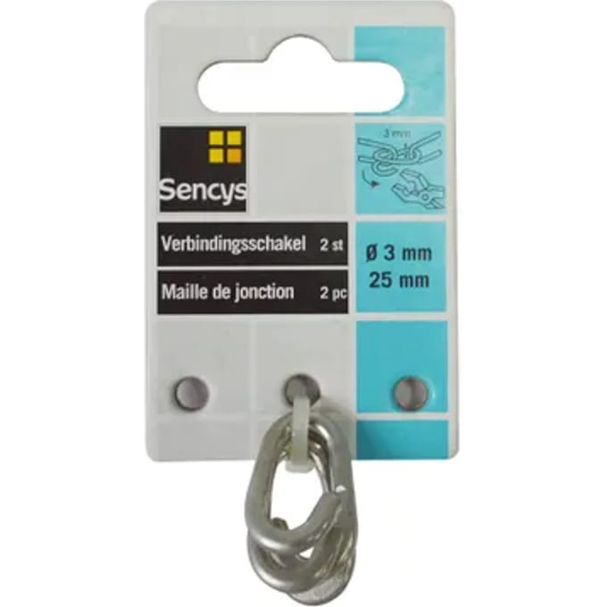 Sencys Verbindingsschakel - Gegalvaniseerd - Diam. 3mm - 2 Stuks