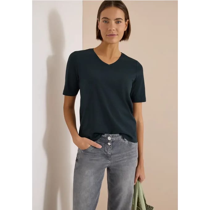 Basic Shirt met V-hals