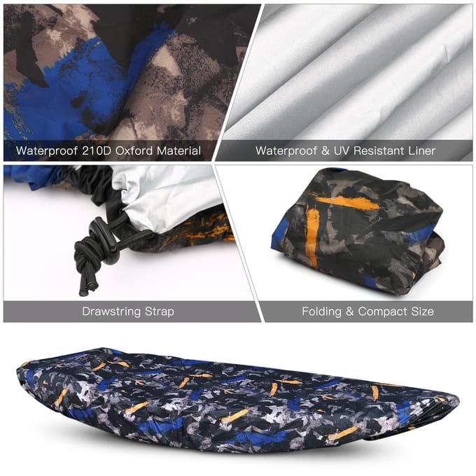 Universele kajak-kanoboothoes, waterdichte stofhoes, opberghoes, schild camouflage