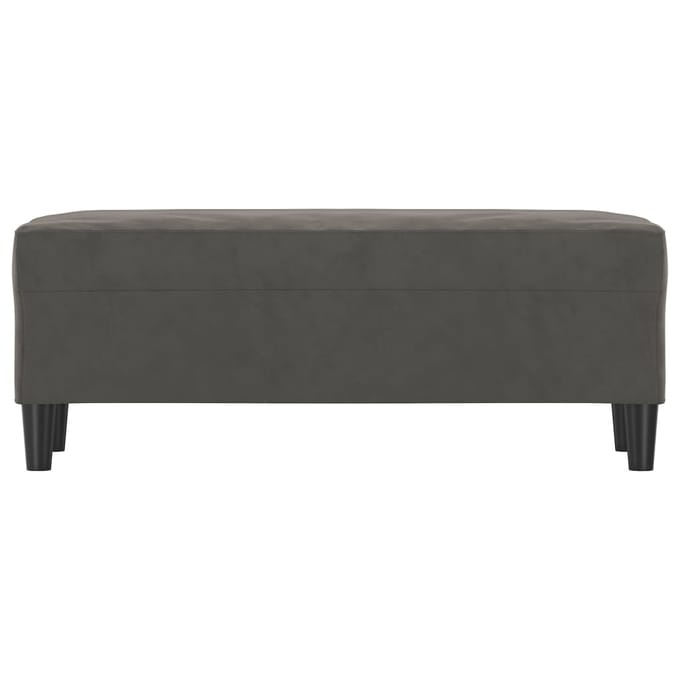 vidaXL - Bankje - 100x35x41 - cm - fluweel - donkergrijs