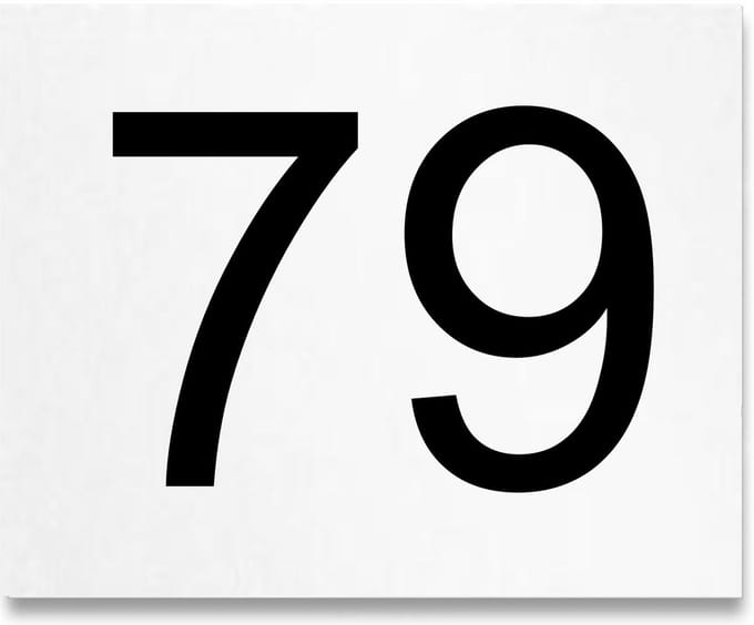 Wit aluminium huisnummerbord voordeur 12x10cm ALW04
