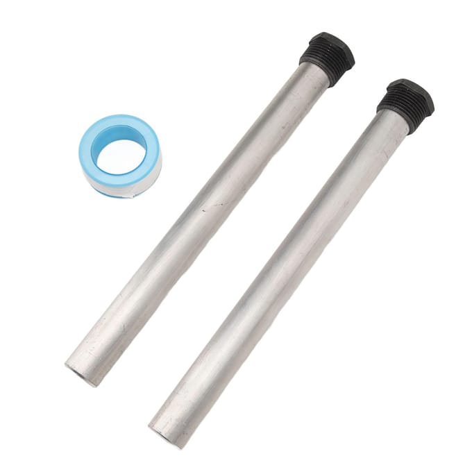 2 stuks RV Boiler Anodestaaf Corrosiebescherming 21x235mm 3 4 NPT Anodestaaf voor Mor‑Flo Boilers white
