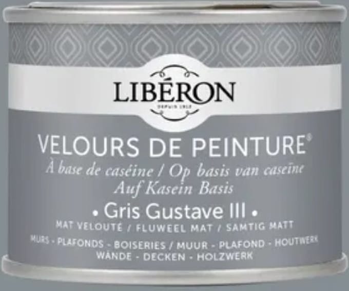 Liberon Velours De Peinture Muurverf - Mat - Gris Gustave Iii - 0,125l