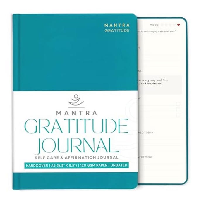 Gratitude Journal voor Mannen en Vrouwen - Premium Undated, Compact A5 Formaat met Duurzame Hardcover