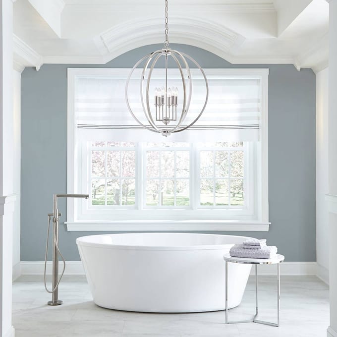 Feiss LED Hanglamp Corinne | 6X E14 Max 60W | Dimbaar | Polished Nickel, Crystals