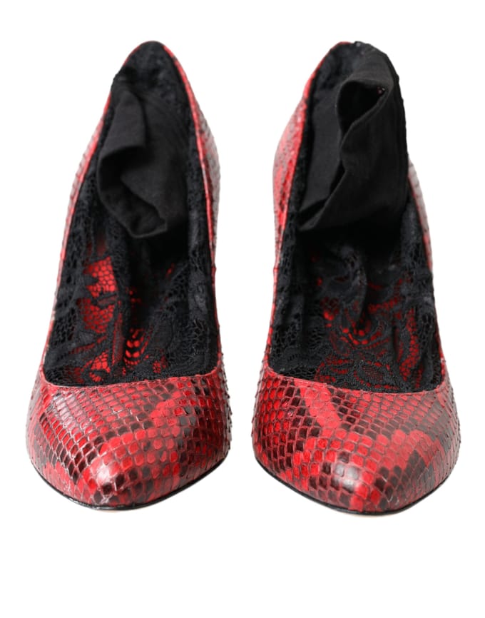 Dolce & Gabbana Rode Ayers Leren Laarzen Sokken Pumps Schoenen
