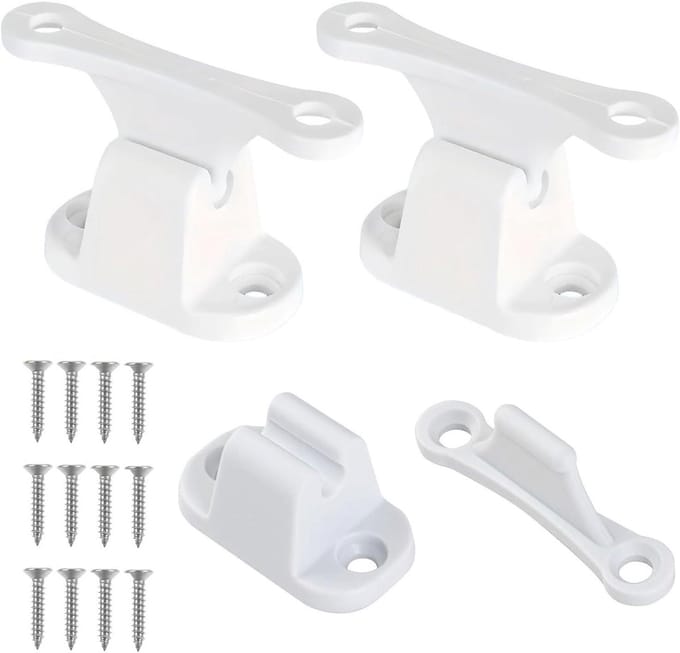Deurstopper Set - Caravan Accessoires - Bescherming Deur - T-Vorm Ontwerp - 3 Stuks - Wit
