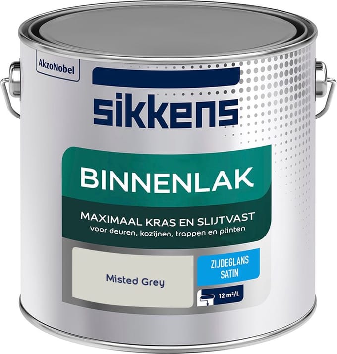 Sikkens - Binnenlak Zijdeglans - Misted Grey - Mengverf - 2,5 L