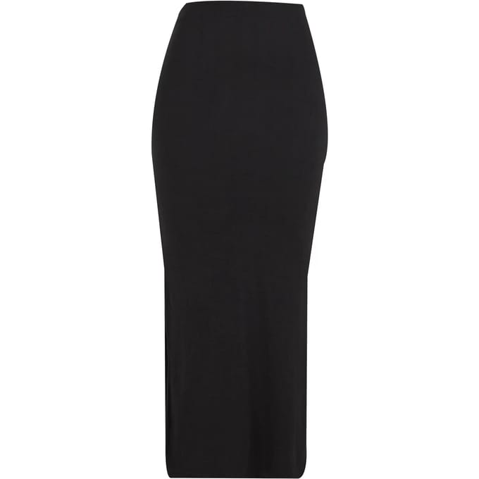 Urban Classics Rib High Slit Dames Maxirok - zwart - S