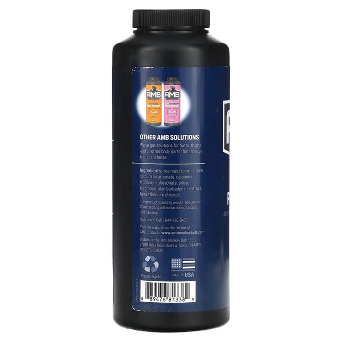 Anti Monkey Butt, Advanced Protection Foot Powder, 8 oz (226 g) black