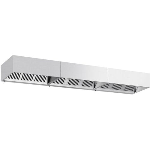 GGM Gastro Kastenhaube - 4600mm - mit Filter & Lampe Zilver