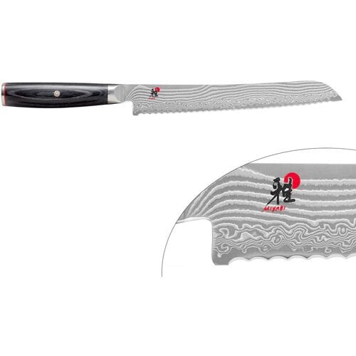 MIYABI 5000 FC-D - Broodmes - met gekartelde rand - Mes: 240mm zwart