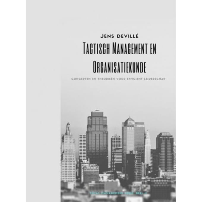 Tactisch Management En Organisatiekunde - Jens Devillé