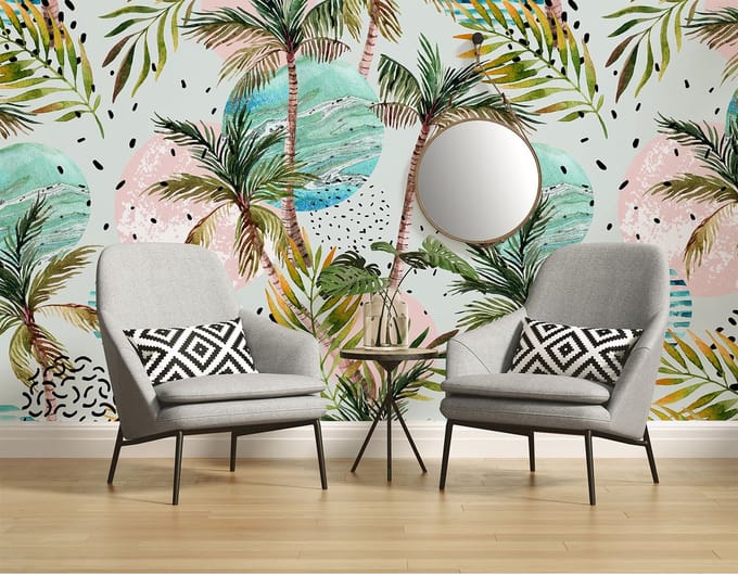 Fotobehang Palms&Waves2 DD115625 A.S. Création XXL 5 | Fotobehang