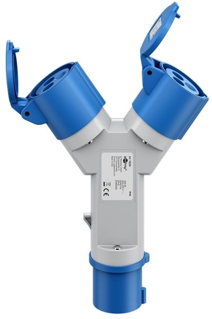 Camping stroomverdeler | 2-voudig | CEE 3-pins 230V/16A | IP44