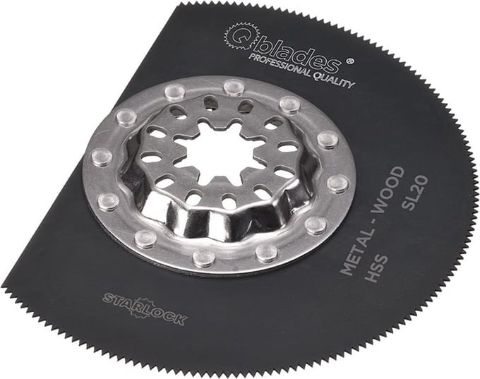 Qblades segmentzaagblad HSS 85x0,8mm SL20 (QBL383032)segmentzaagblad HSS 85mm Starlock SL20 per stuk (QBL383032)