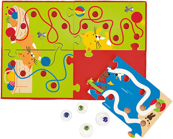 Houten spel Scrible maze - Hape - vanaf 3 jaar
