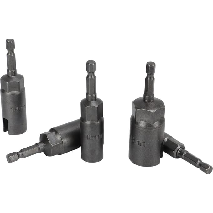 5 Stuks 1 4inch Zeskant Schacht Power Vleugelmoer Driver Sleuf Vleugelmoer Boorhuls Sleutel voor Elektrische Handboormachine