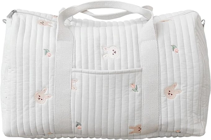 Katoenen luiertas - Draagbare organizer - Baby verzorging - Meerdere compartimenten - 48 x 28 x 24 cm - Multicolor