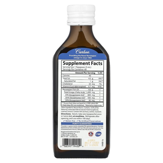 Noors, Premium Visolie, Just Peachie, 200 ml(6.7 fl oz)