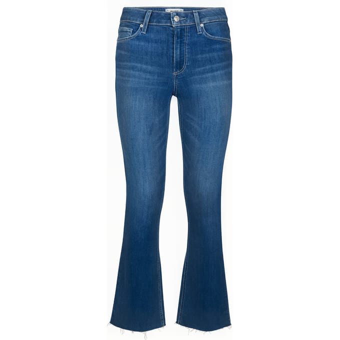 PAIGE Colette Crop Flare Raw Hem Hydrangea Distressed Taglia: W23 | Pantaloni larghi Outlet | Donna