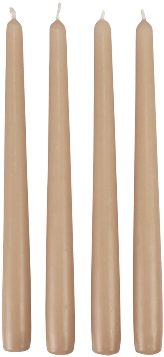 Conische kaarsen Wenzel kaarsen beige 250/23mm 12 st