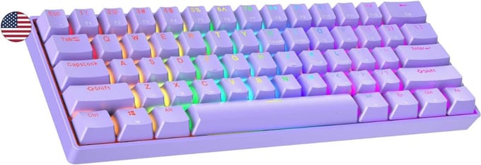 TopChoice® Mechanical Keyboard - Toetsenbord - Gaming Keyboard - 38x14x3cm - Lavendel