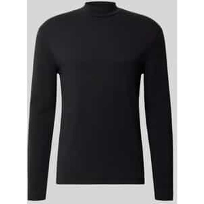 Shirt met lange mouwen met opstaande kraag model 'MORITZO'