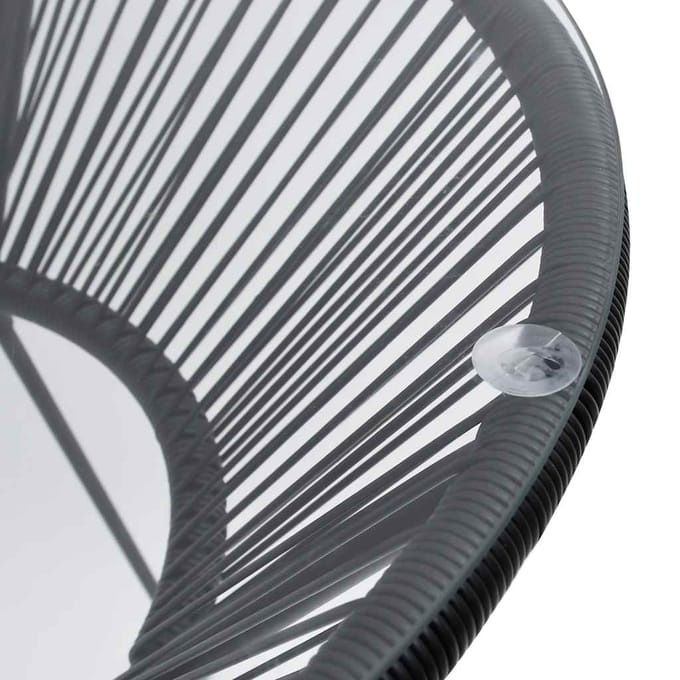vidaXL - Tuintafel - Ø70x74 - cm - rattan - en - glas - zwart