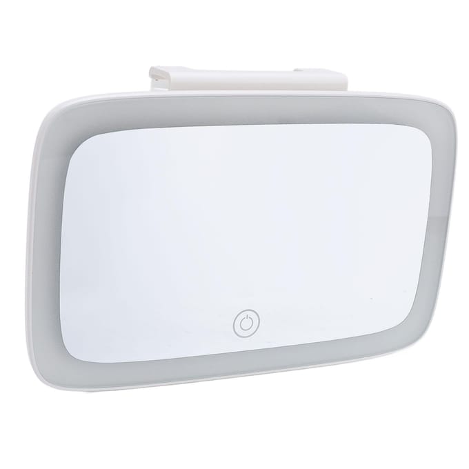 Auto Zonneklep Kapspiegel LED Verlichting Make-up Spiegel Oplaadbaar 3 Kleurtemperatuur Instelling white