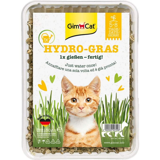 3x150g Hydro-Gras Gimpet Kattenspeciaalvoer