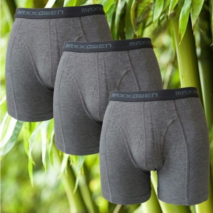 Maxx Owen Bamboo Heren boxershorts 3-pack maat M Grijs