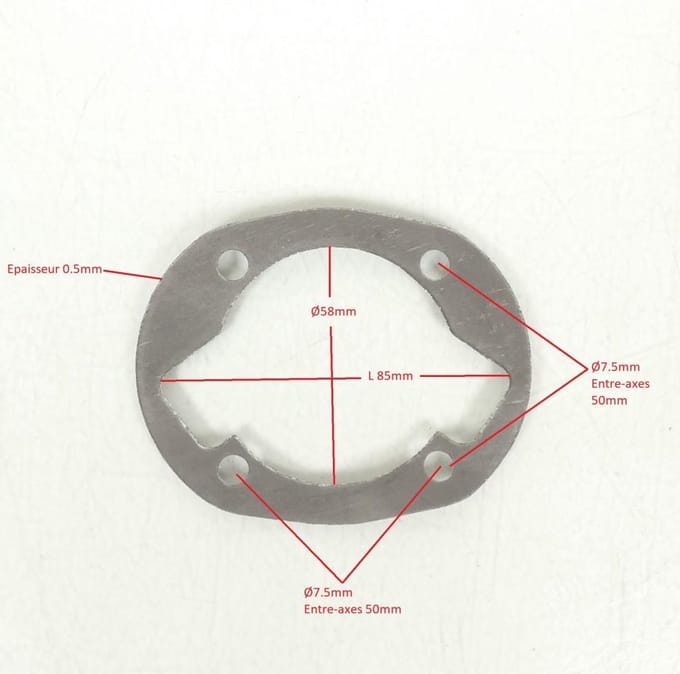 Cilindervoetpakking origineel voor scooter Peugeot 055014 / Ø58mm Nieuw