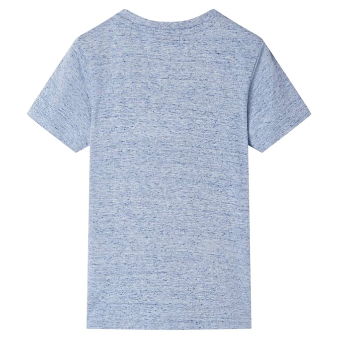 vidaXL Kindershirt met korte mouwen 140 gemêleerd blauw