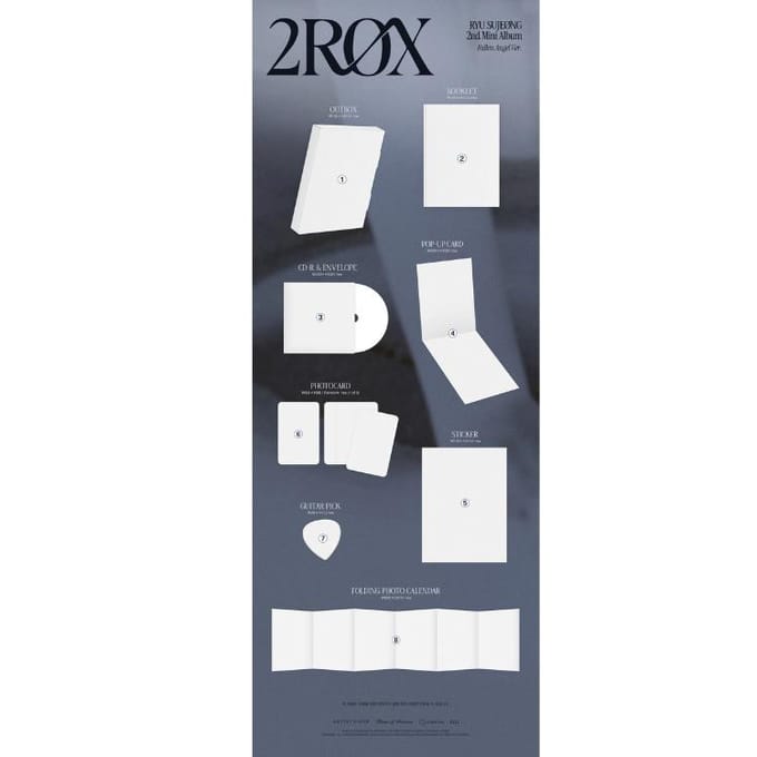 RYU SUJEONG 2e minialbum 2ROX Fallen Angel Ver RYU SHXT Ver Fallen Angel Ver white