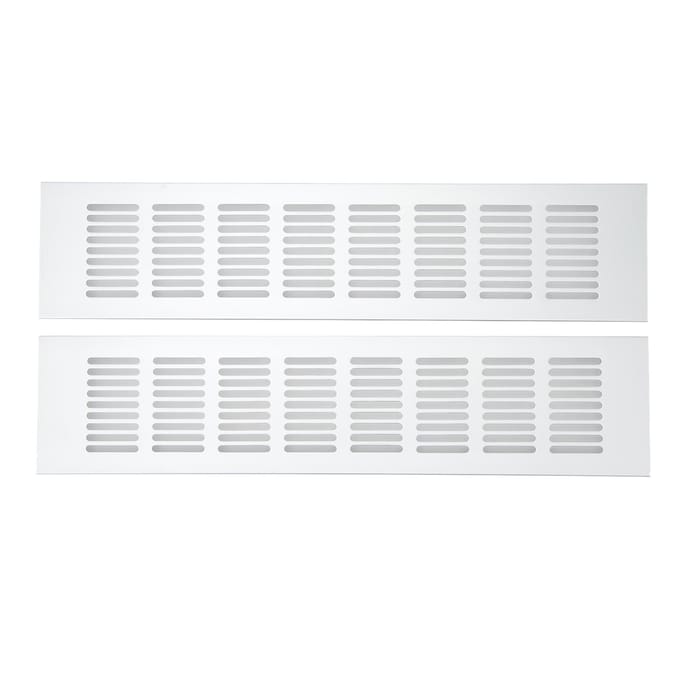 2 Stuks Luchtrooster Ventilatierooster Aluminiumlegering Rechthoekige Ventilatieplaat voor Kast Schoenenkast white