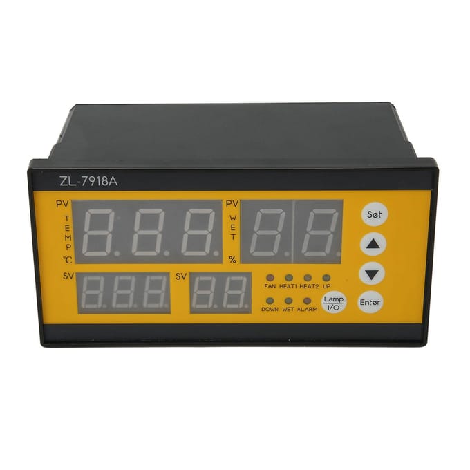 Eierbroedmachine Controller Vochtigheid Temperatuurregeling Nauwkeurige Volautomatische Uitkomstmachine Controller 100 tot 240V yellow